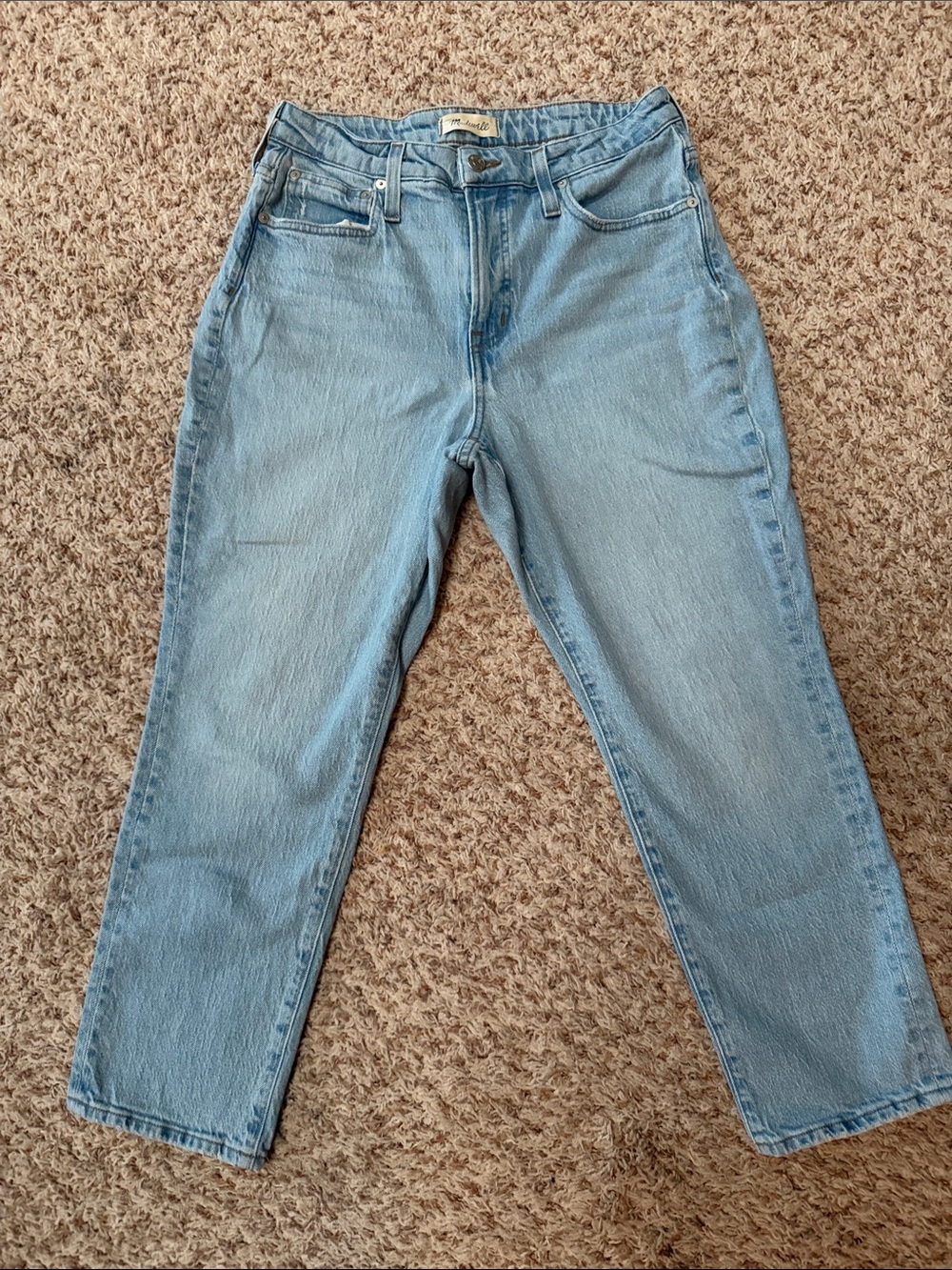 Madewell Light Blue Perfect Curvy Vintage Straight Leg Jeans